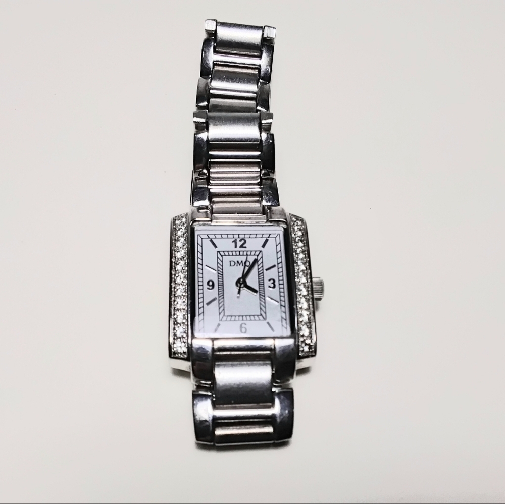 Diamonique DMQ cz Silver Tone Watch